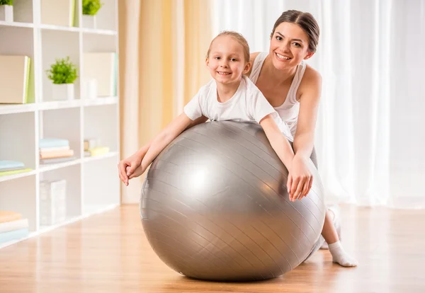 Fitness a casa — Foto Stock