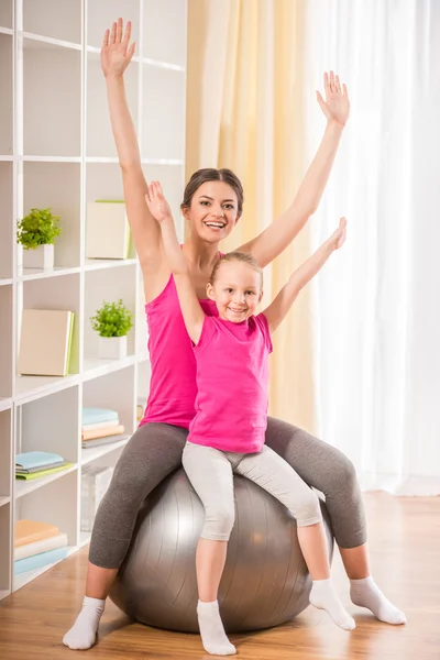 Fitness zu Hause Stockfoto