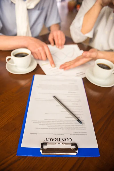 Businessmen in cafe — Stock Photo, Image