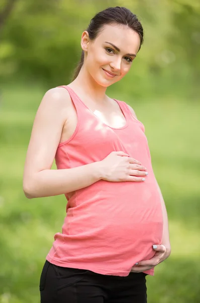 Fitness Embarazada — Foto de Stock