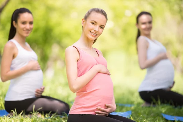 Ciąża fitness — Zdjęcie stockowe