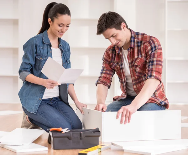 Furniture installation — Stock Photo, Image