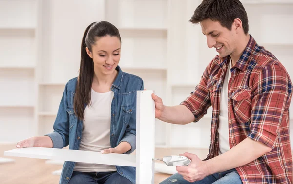 Furniture installation — Stock Photo, Image