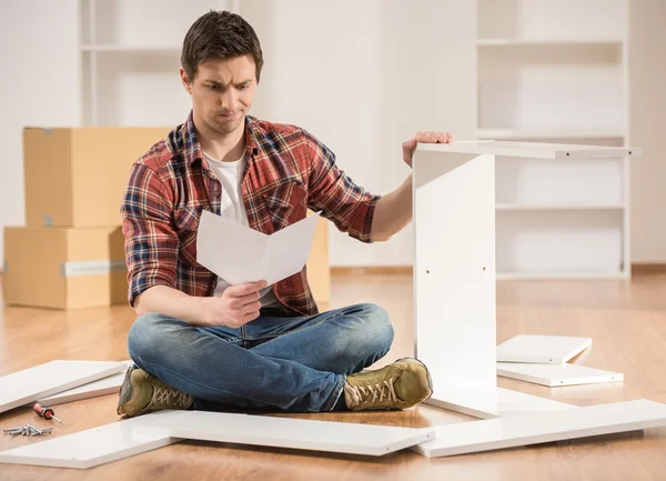 Furniture installation — Stock Image Furniture installation Royalty Free Stock Photos