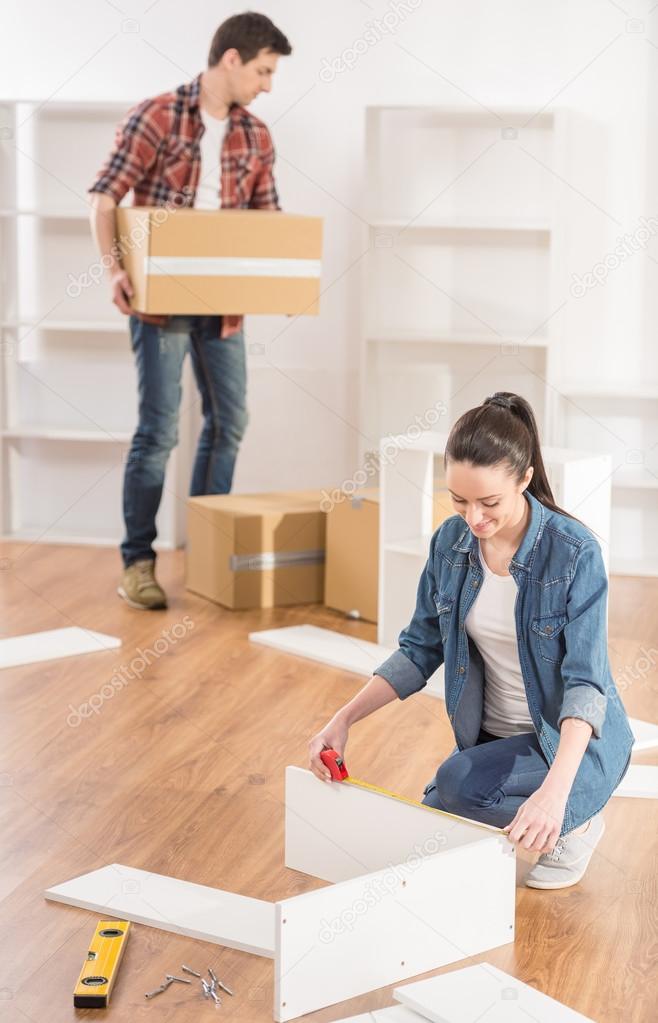 Furniture installation Stock Photo by 74496295