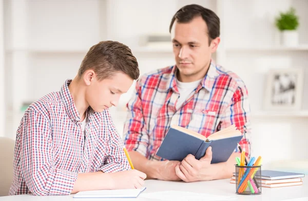 Father and son at home Royalty Free Stock Photos