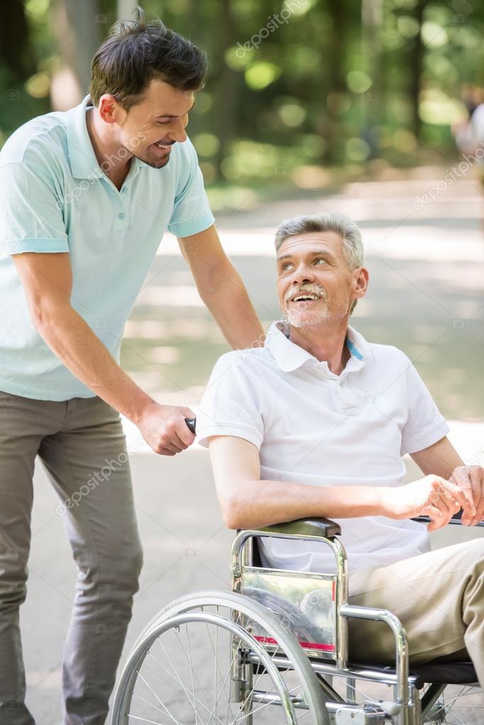 Old man at hospital