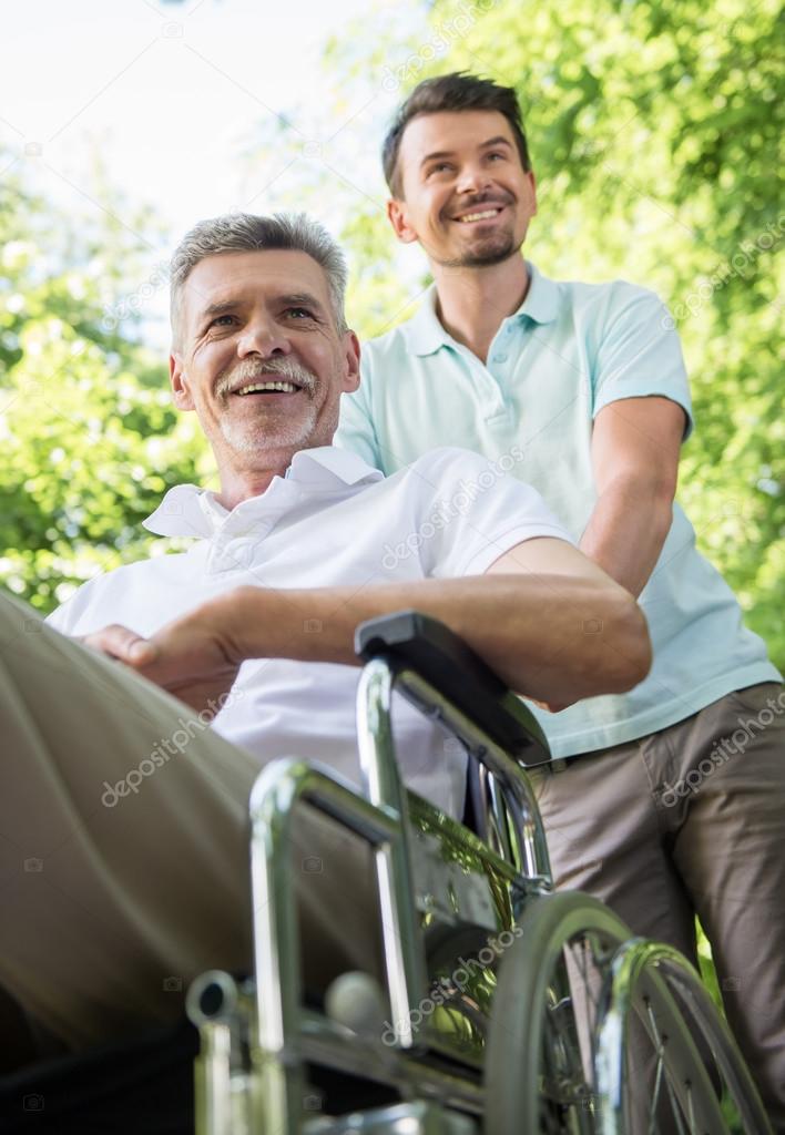 Old man at hospital