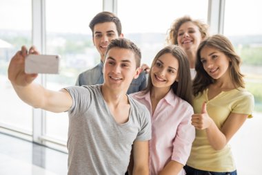 Students with gadgets