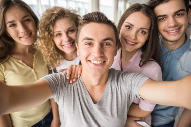 Students with gadgets