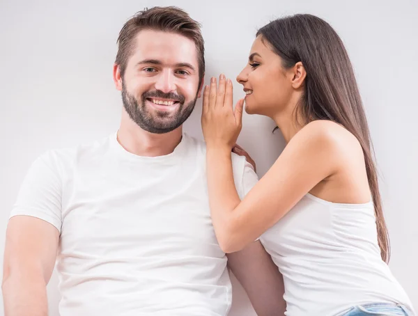 Young couple at home — Stock Photo, Image