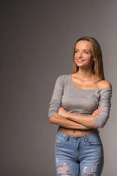 Mujer sonriente — Foto de Stock