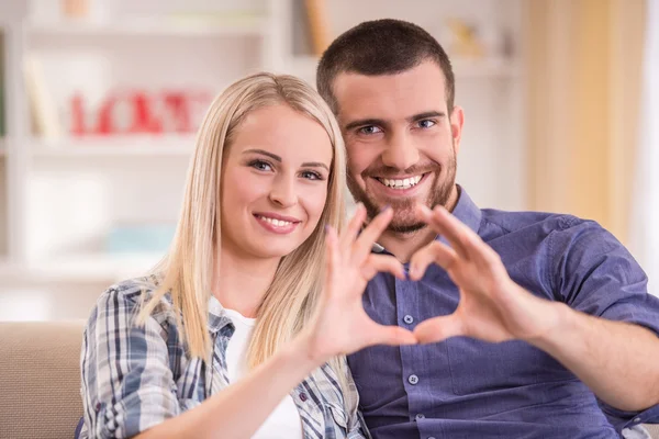 Couple at home — Stock Photo, Image