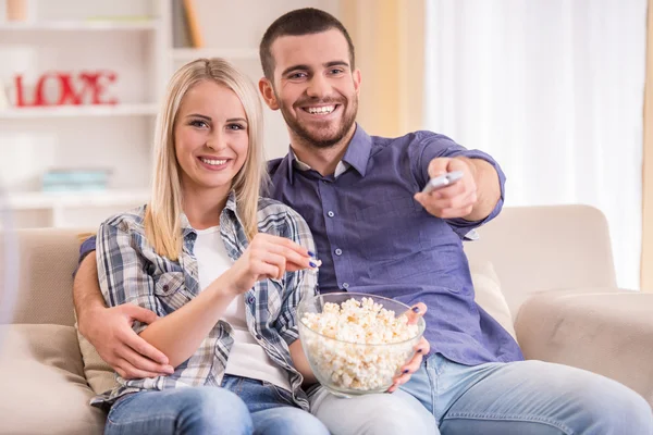 Couple at home — Stock Photo, Image