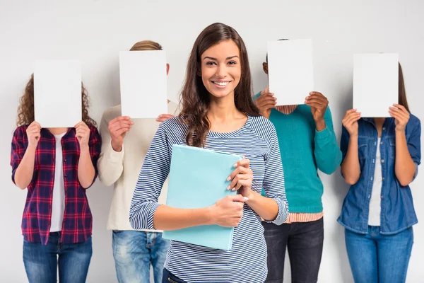 Group of people students — Stock Photo, Image