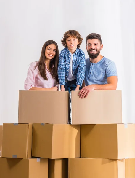 Familie zieht um — Stockfoto