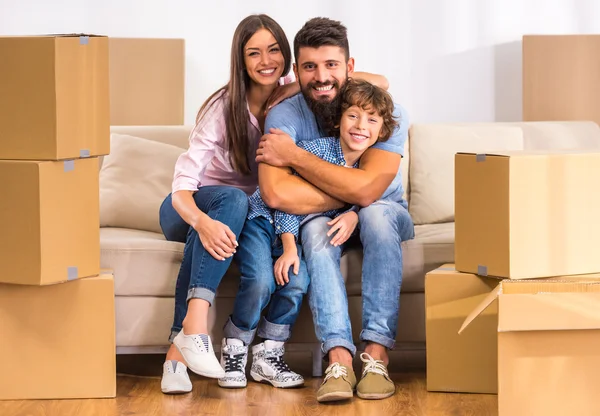 Familie zieht um — Stockfoto