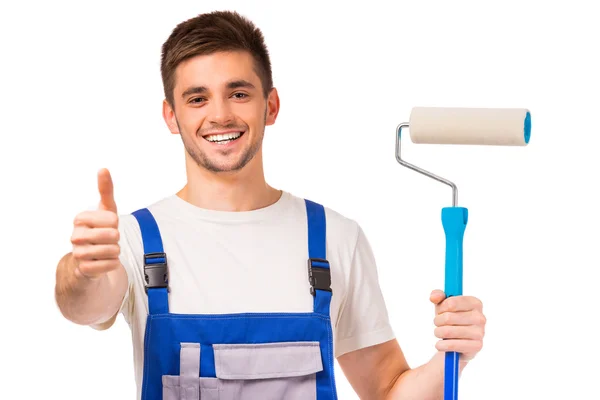 Reparaciones masculinas en interiores — Foto de Stock