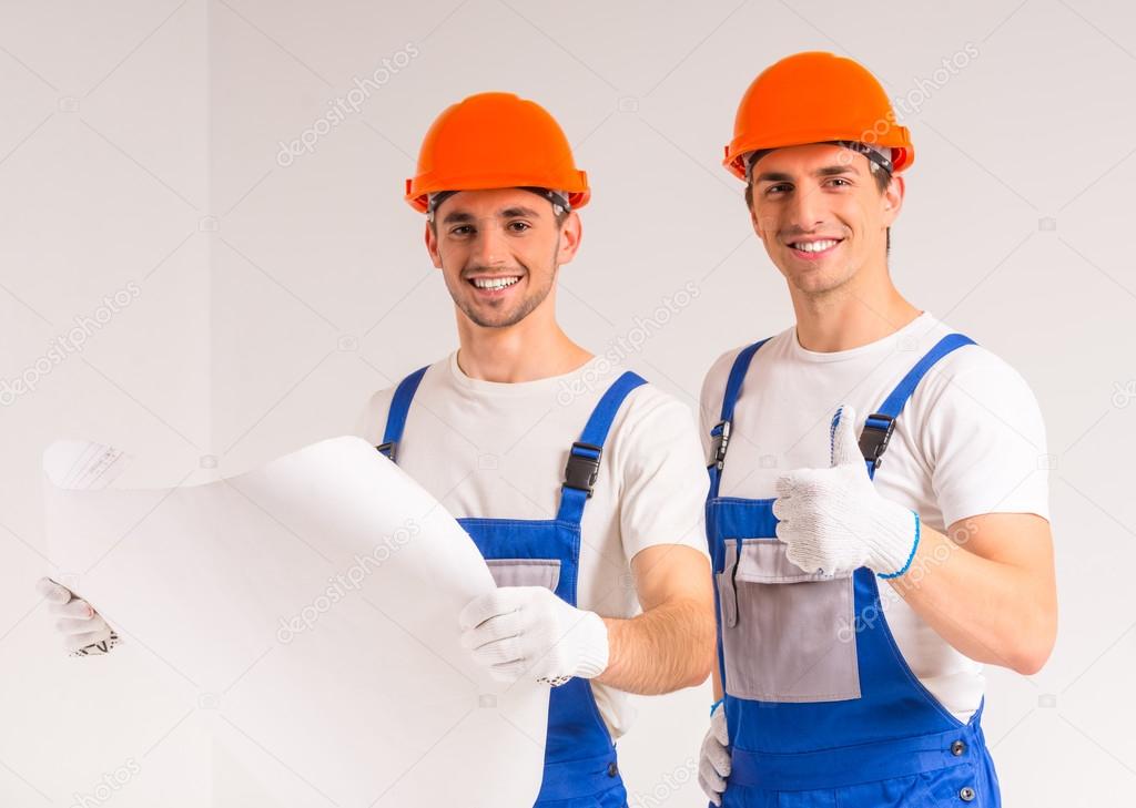 Male repairs indoors