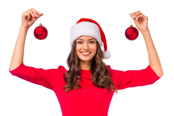 Woman celebrating Christmas — Stock Photo, Image