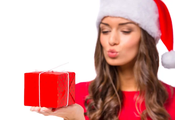 Woman celebrating Christmas — Stock Photo, Image