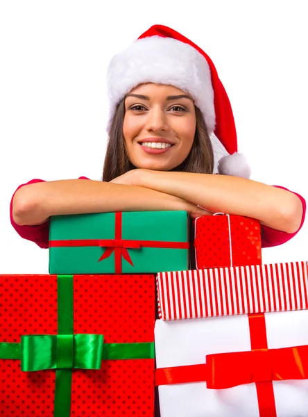 Woman celebrating Christmas — Stock Photo, Image