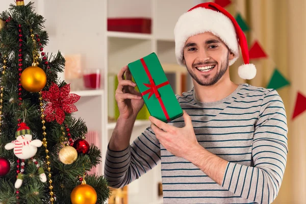 Celebrando o Natal em casa — Fotografia de Stock