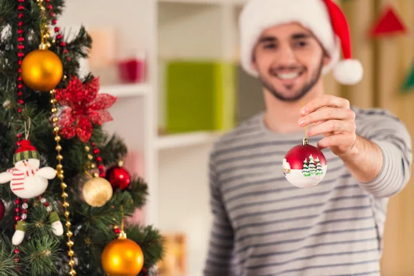 Festeggiare il Natale a casa — Foto Stock