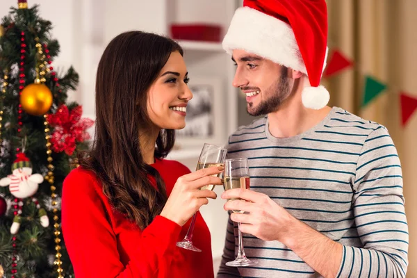 Celebrating Christmas at home — Stock Photo, Image