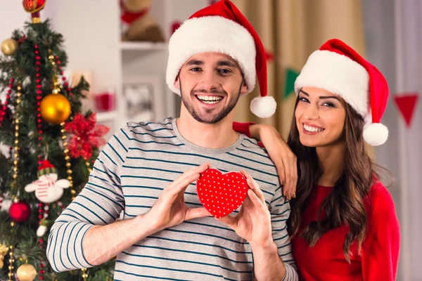 Festeggiare il Natale a casa — Foto Stock