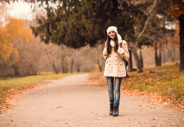 Spaziergang im Herbstpark — Stockfoto