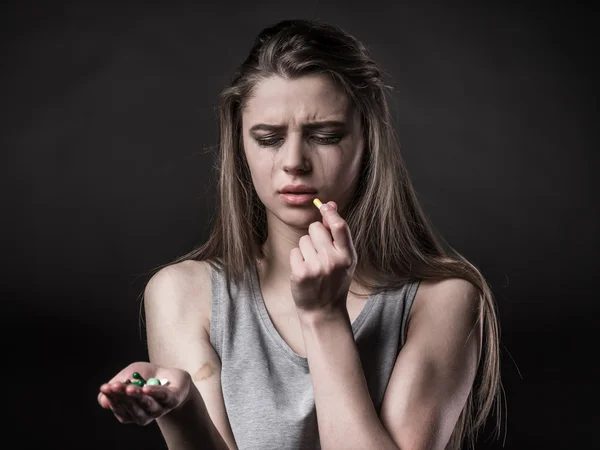 Sociale problemen vrouw — Stockfoto