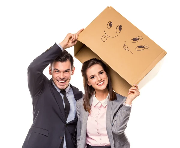 Business moving in office — Stock Photo, Image