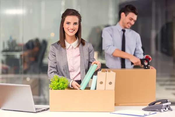 Business moving in office — Stock Photo, Image