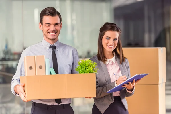 Negocios en movimiento en la oficina — Foto de Stock