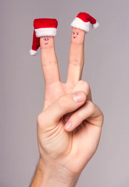 手指圣诞 — 图库照片