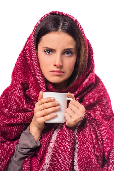 Young illness woman — Stock Photo, Image