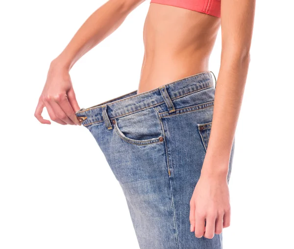 Woman with jeans — Stock Photo, Image