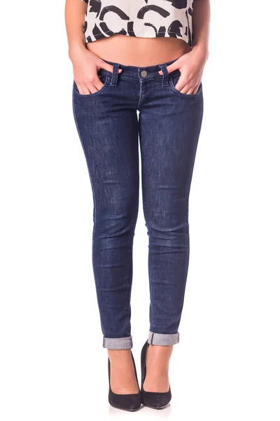 Woman with jeans — Stock Photo, Image