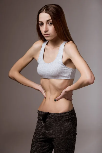 Gadis yang sangat kurus — Stok Foto
