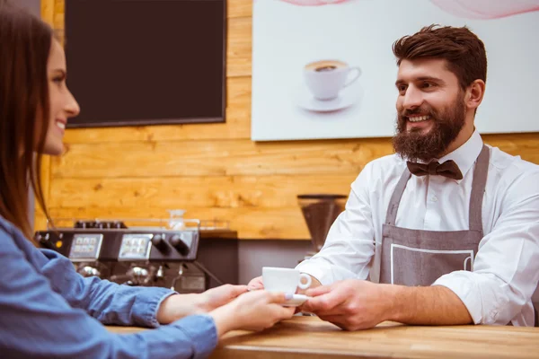 People in cafe — Stock Photo, Image