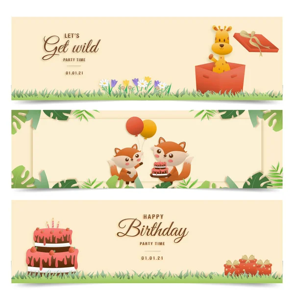 Carte Vœux Anniversaire Invitation Avec Animal Mignon Animaux Jungle Celebrent Image Vectorielle Par Gamgran Ss Stock Gmail Com C Illustration Carte Vœux Anniversaire Invitation Avec Animal Mignon Animaux Jungle Celebrent Image Vectorielle Par Gamgran Ss Stock Gmail Com C Illustration