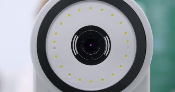 Laser scanning ophthalmoscope close-up view. Instrumen dan peralatan Oftalmik. — Stok Video