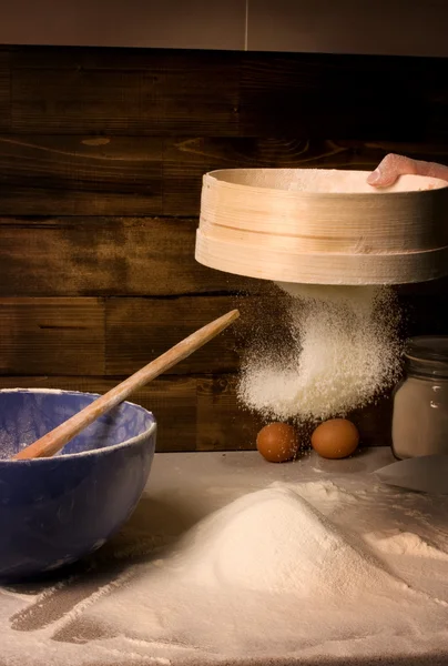 kar-beyaz buğday yemek.