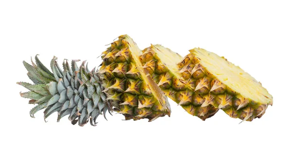 Pineapple Sliced Rings Isolated White Background — Stock Photo, Image
