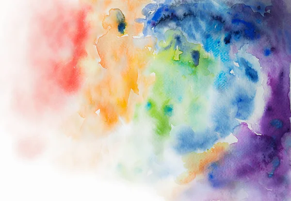 Illustratie Veelkleurig Abstractie Aquarel Achtergrond Regenboog — Stockfoto