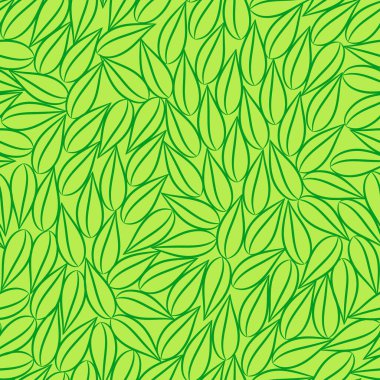 Yeşil yaprakların kusursuz vektör arkaplan deseni Rastgele düzenleme kare biçiminde ambalaj kağıdı, duvar kağıdı, tekstil için uygun.