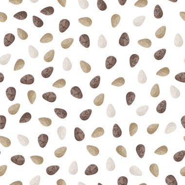 Çiftçi pazarı tasarımı, etiketi ve ambalajı için Chia tohumu vektör çizimi kusursuz desen. Doğal enerji proteini organik süper gıda.