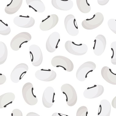 Siyah gözlü bezelye çekirdeği karikatürü çiftçi pazarı tasarımı, etiketleme ve paketleme için kusursuz desen. Doğal enerji proteini organik süper gıda.