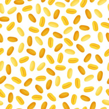 Çiftçi pazarı tasarımı, etiketleme ve paketleme için Bulgur vektör çizimi kusursuz desen. Doğal enerji proteini organik süper gıda.